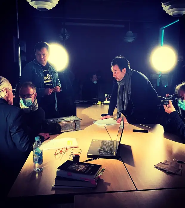 Jullian directing a film production on set